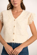 Amaliegade Vest – Creme med Blonde