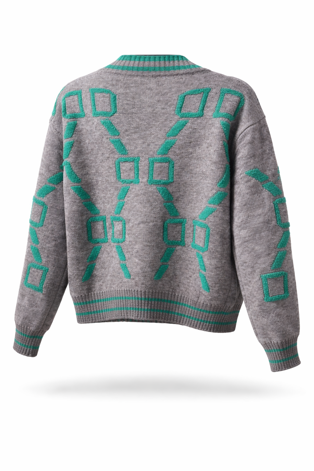 Vesterbrogade Knit Cardigan – Grå/Grøn