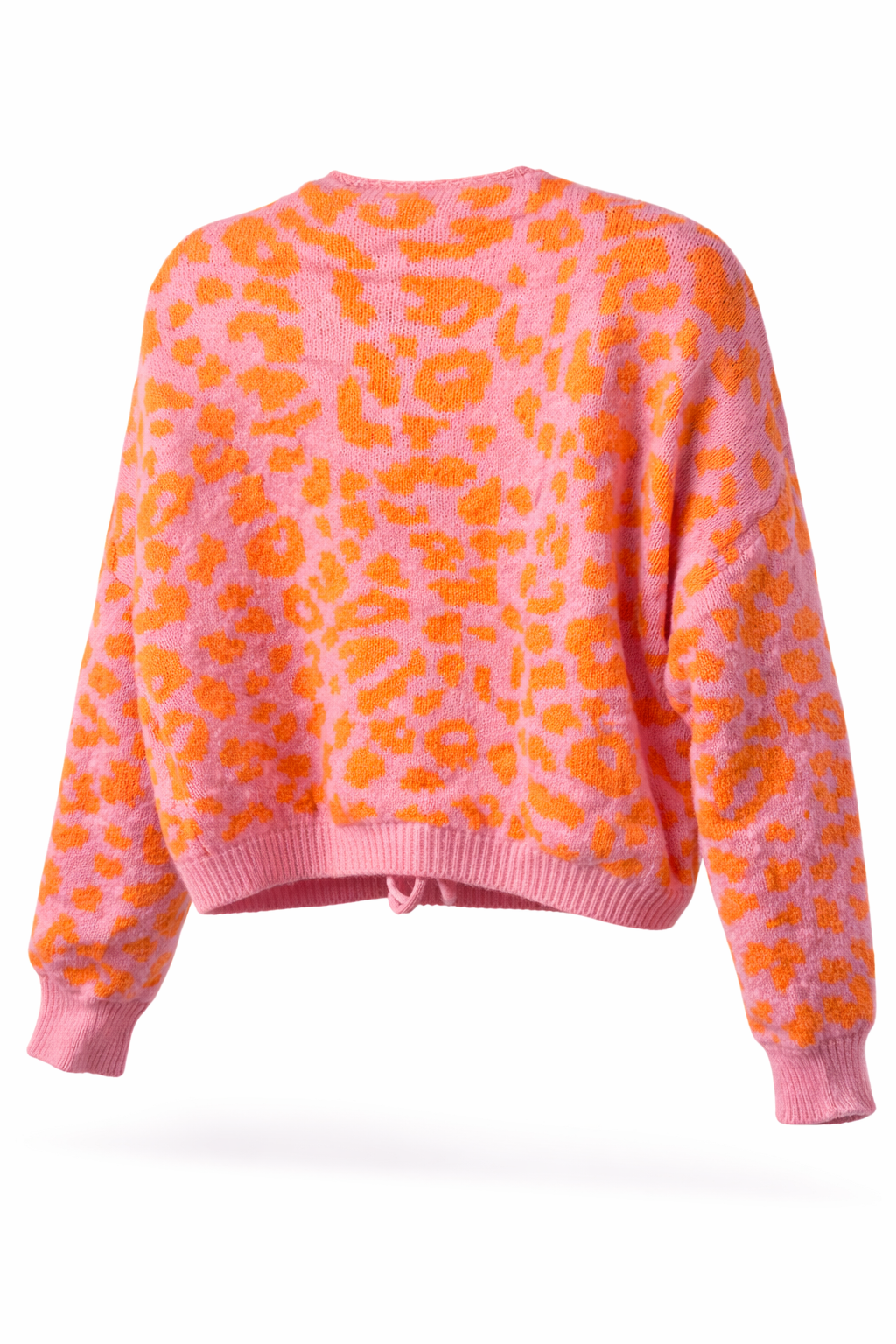 Krystalgade Tie Cardigan – Pink/Orange Leo