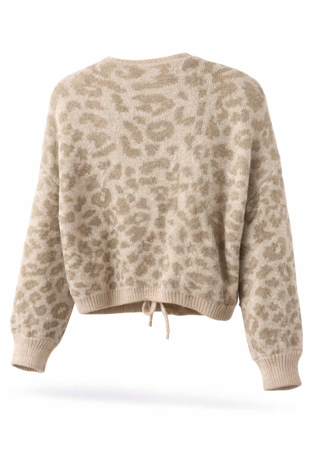 Krystalgade Tie Cardigan – Beige/Leo