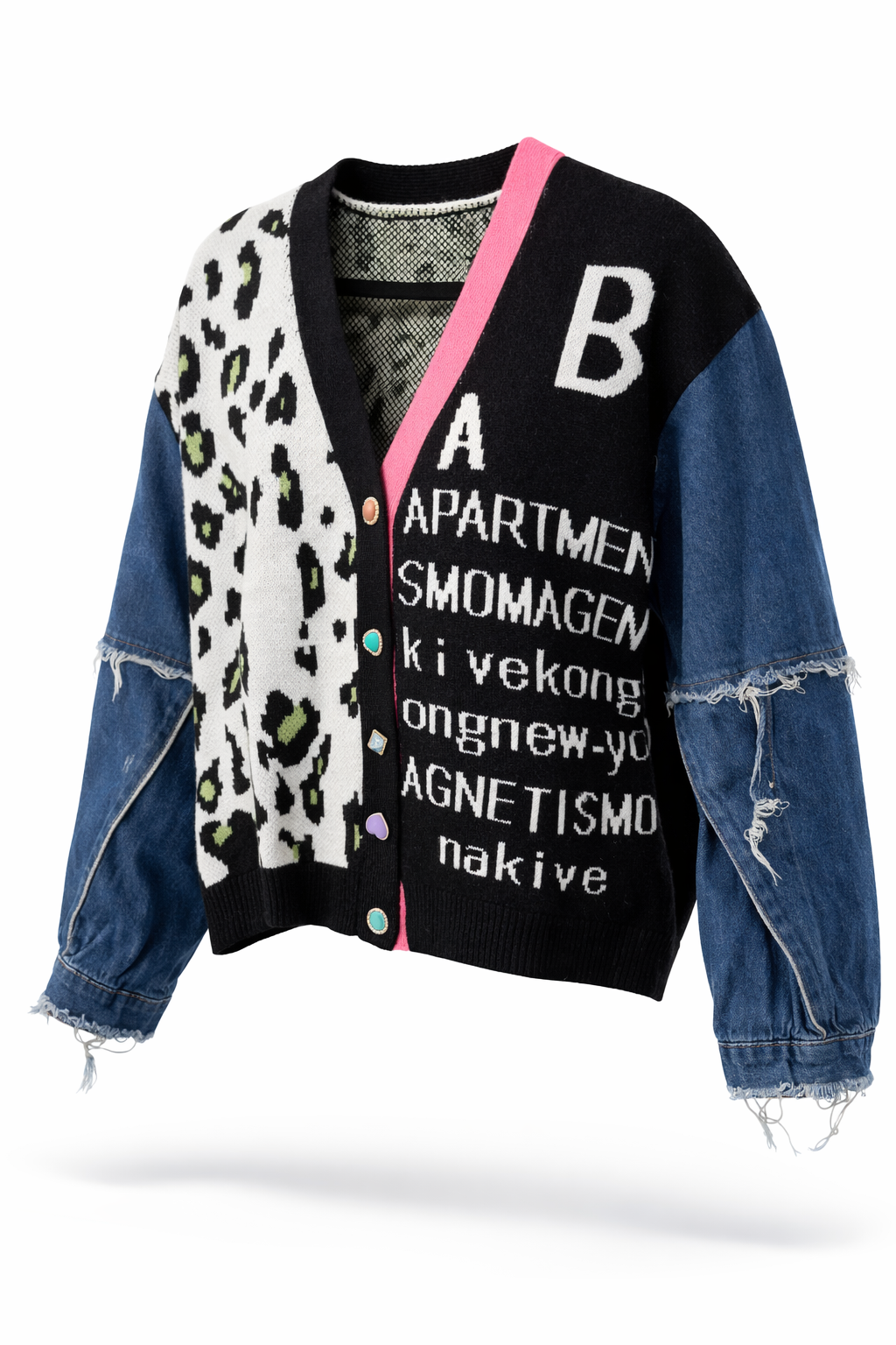 Istedgade Oversize Cardigan – Leo/Sort