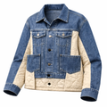 Vesterbro Layered Denim Jacket – Quilted Sand