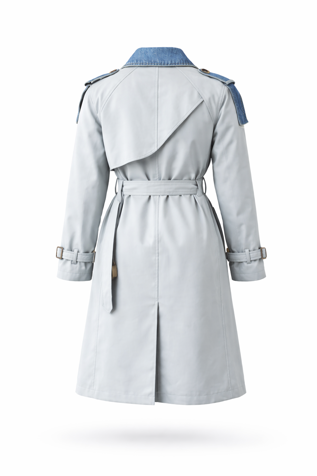 Østerbro Hybrid Trench – Light Grey/Denim
