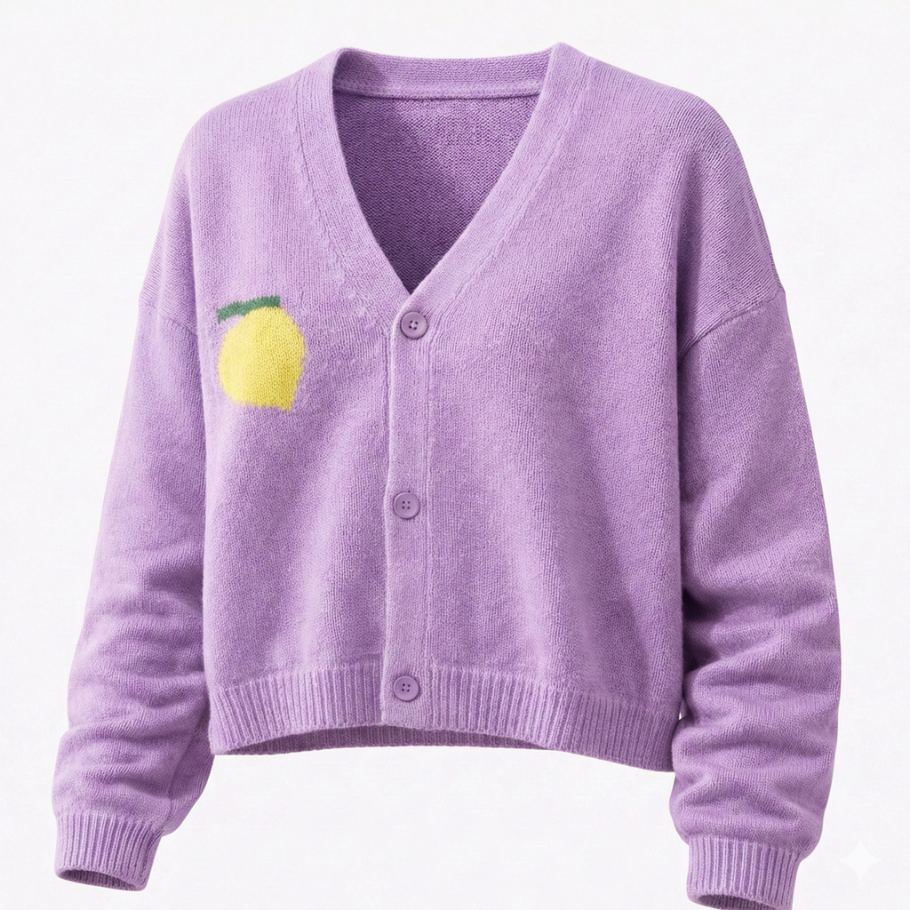 Pilestræde Limoncello Knit Cardigan – Lilla